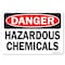 Signmission OSHA Sign, 18" Height, 24" Width, Rigid Plastic, Hazardous Chemicals, Landscape, 1824-L-19383 OS-DS-P-1824-L-19383 - alternate 1